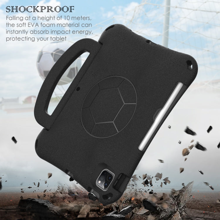 For iPad Pro 11 2024 Handle Football Shaped EVA Shockproof Tablet Case(Black) - iPad Pro 11 2024 Cases by PMC Jewellery | Online Shopping South Africa | PMC Jewellery | Buy Now Pay Later Mobicred