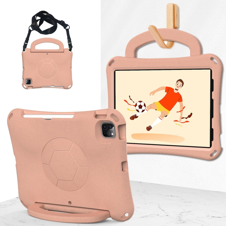 For iPad Pro 11 2024 Handle Football Shaped EVA Shockproof Tablet Case(Light Pink) - iPad Pro 11 2024 Cases by PMC Jewellery | Online Shopping South Africa | PMC Jewellery | Buy Now Pay Later Mobicred