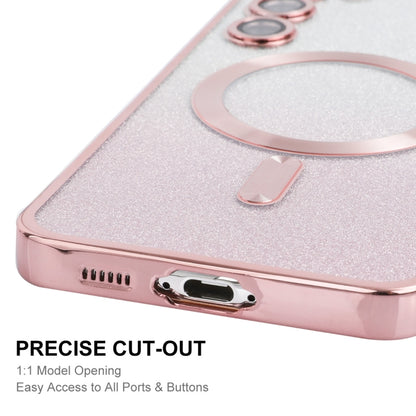 For Samsung Galaxy S24 5G ENKAY Hat-Prince Magnetic Glitter Plated TPU Phone Case with Lens Film(Silver) - Galaxy S24 5G Cases by ENKAY | Online Shopping South Africa | PMC Jewellery | Buy Now Pay Later Mobicred