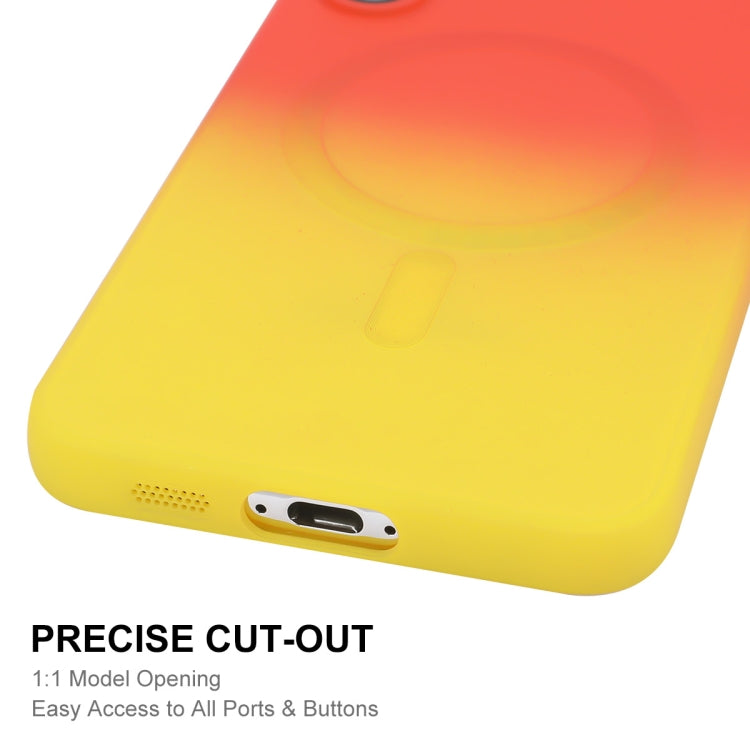 For Samsung Galaxy S23 5G ENKAY Hat-Prince MagSafe Rainbow Gradient Silicone Phone Case with Lens Film(Dark Blue) - Galaxy S23 5G Cases by ENKAY | Online Shopping South Africa | PMC Jewellery