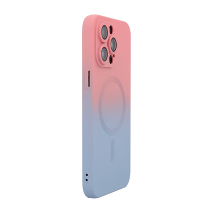 For iPhone 16 Pro Max ENKAY Hat-Prince MagSafe Rainbow Gradient Silicone Phone Case with Lens Film(Pink Blue) - iPhone 16 Pro Max Cases by ENKAY | Online Shopping South Africa | PMC Jewellery | Buy Now Pay Later Mobicred