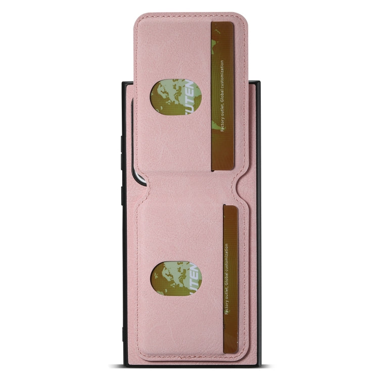 For Samsung Galaxy S24 Ultra 5G Suteni H02 Litchi Leather Card Wallet Stand Back Phone Case(Pink) - Galaxy S24 Ultra 5G Cases by Suteni | Online Shopping South Africa | PMC Jewellery | Buy Now Pay Later Mobicred