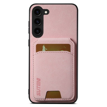 For Samsung Galaxy S24+ 5G Suteni H02 Litchi Leather Card Wallet Stand Back Phone Case(Pink) - Galaxy S24+ 5G Cases by Suteni | Online Shopping South Africa | PMC Jewellery | Buy Now Pay Later Mobicred