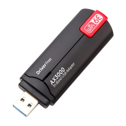 WD-AX3000 For Desktop PC WiFi Receiver USB 3.0 WiFi6 Driver Free Wireless Network Card(Red) - USB Network Adapter by PMC Jewellery | Online Shopping South Africa | PMC Jewellery | Buy Now Pay Later Mobicred