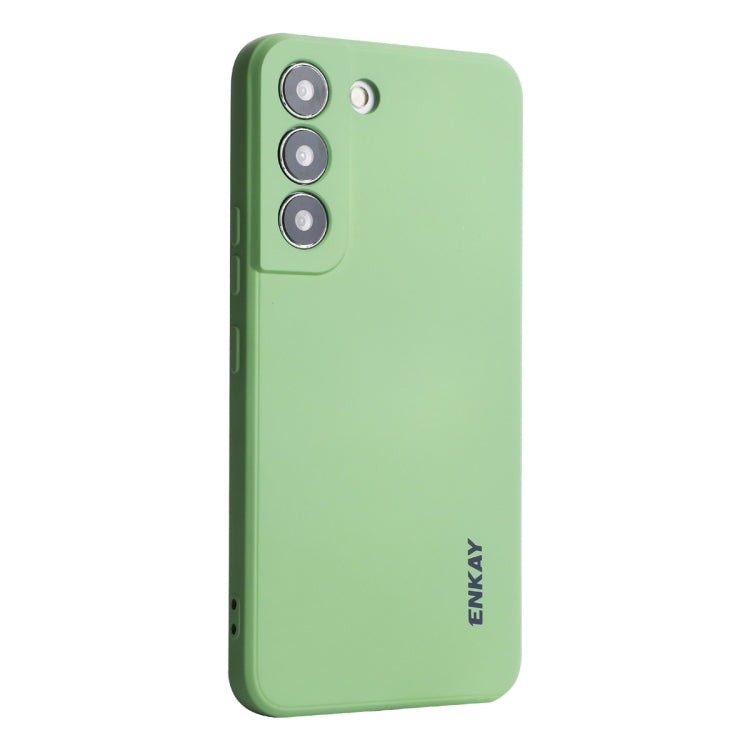 For Samsung Galaxy S24 5G ENKAY Liquid Silicone Soft Shockproof Phone Case(Light Green) - Galaxy S24 5G Cases by ENKAY | Online Shopping South Africa | PMC Jewellery | Buy Now Pay Later Mobicred