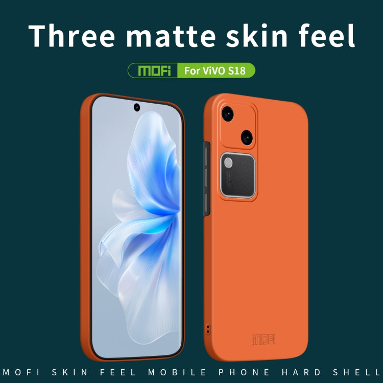 For vivo S18 MOFI Qin Series Skin Feel All-inclusive PC Phone Case(Orange) - S18 Cases by MOFI | Online Shopping South Africa | PMC Jewellery