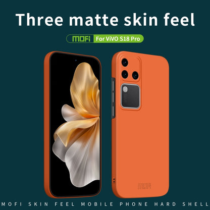 For vivo S18 Pro MOFI Qin Series Skin Feel All-inclusive PC Phone Case(Beige) - S18 Pro Cases by MOFI | Online Shopping South Africa | PMC Jewellery