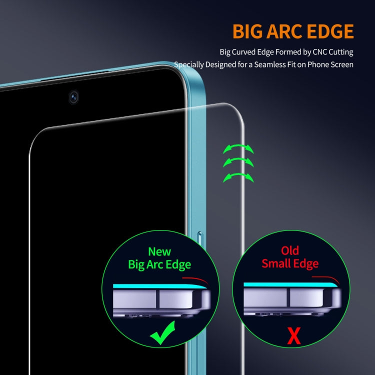 For vivo iQOO 12 5pcs ENKAY 9H Big Arc Edge High Aluminum-silicon Tempered Glass Film - iQOO 12 Tempered Glass by ENKAY | Online Shopping South Africa | PMC Jewellery