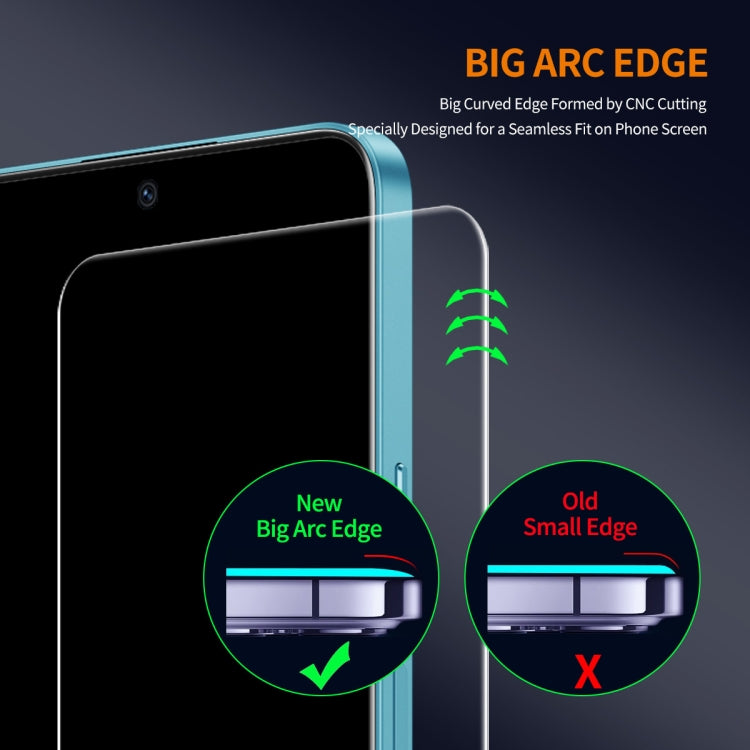 For OPPO A2 2pcs ENKAY 9H Big Arc Edge High Aluminum-silicon Tempered Glass Film - OPPO Tempered Glass by ENKAY | Online Shopping South Africa | PMC Jewellery | Buy Now Pay Later Mobicred