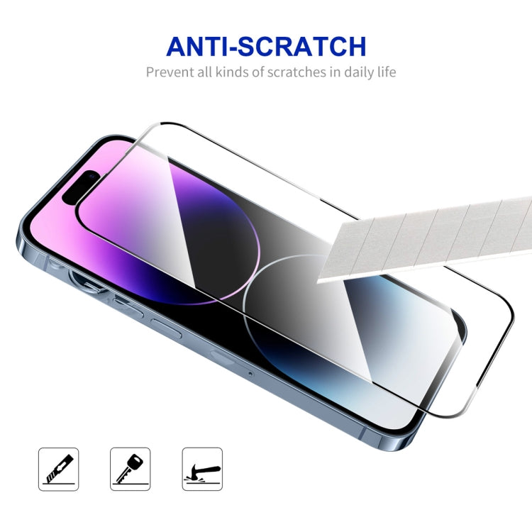 For iPhone 14 Pro Max ENKAY Easy Install High Alumina Silicon Full Glass Film - iPhone 14 Pro Max Tempered Glass by ENKAY | Online Shopping South Africa | PMC Jewellery