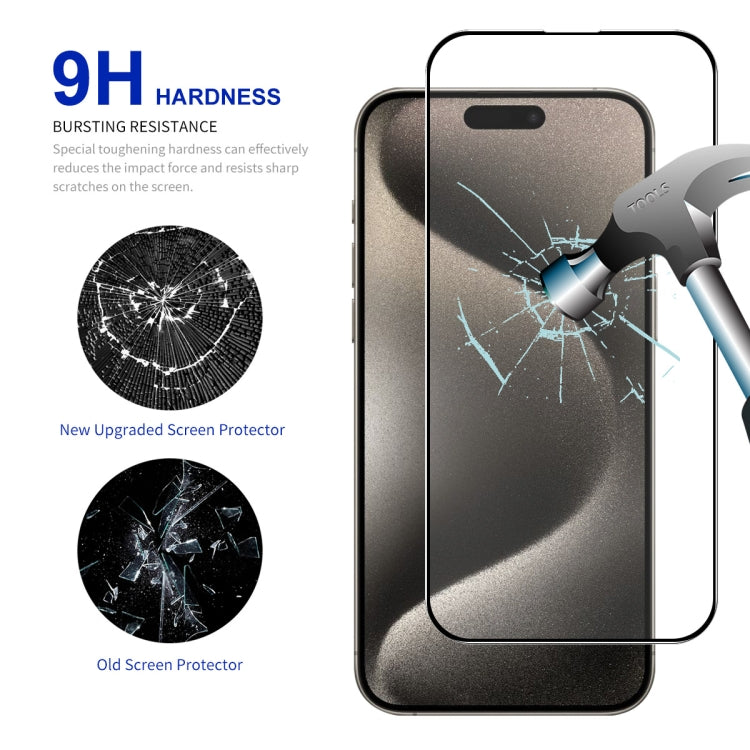 For iPhone 15 Pro Max ENKAY Easy Install High Alumina Silicon Full Glass Film - iPhone 15 Pro Max Tempered Glass by ENKAY | Online Shopping South Africa | PMC Jewellery