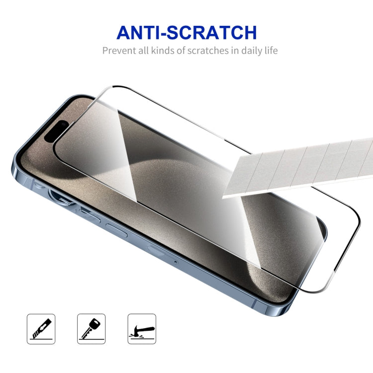 For iPhone 15 Pro ENKAY Easy Install High Alumina Silicon Full Glass Film - iPhone 15 Pro Tempered Glass by ENKAY | Online Shopping South Africa | PMC Jewellery