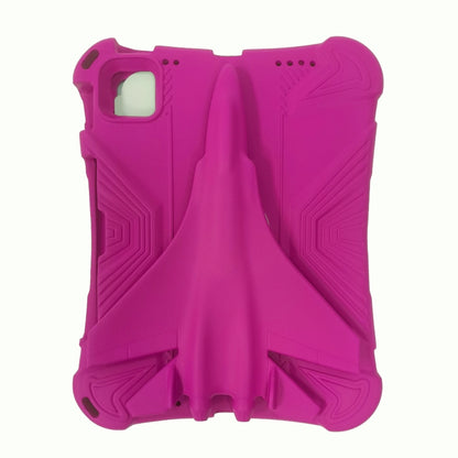 For iPad Air 11 2024 360 Rotation Aircraft Holder EVA Shockproof Tablet Case(RoseRed) - iPad Air 11 2024 Cases by PMC Jewellery | Online Shopping South Africa | PMC Jewellery | Buy Now Pay Later Mobicred