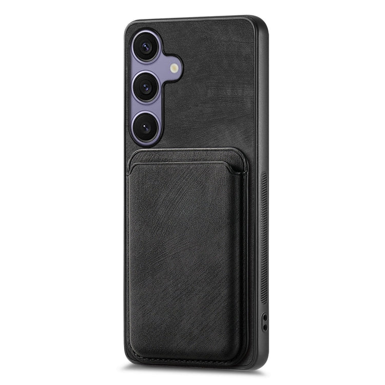 For Samsung Galaxy S25 5G Retro Leather Card Bag Magnetic Phone Case(Black) - Galaxy S25 5G Cases by PMC Jewellery | Online Shopping South Africa | PMC Jewellery | Buy Now Pay Later Mobicred