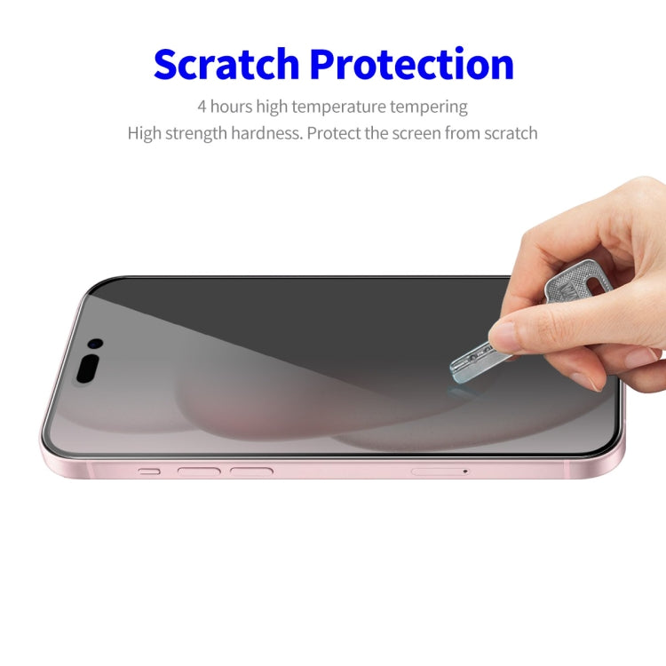 For iPhone 15 Plus / 16 Plus ENKAY Easy Install Anti-peeping Privacy Full Screen Tempered Glass Film - iPhone 15 Plus Tempered Glass by ENKAY | Online Shopping South Africa | PMC Jewellery | Buy Now Pay Later Mobicred