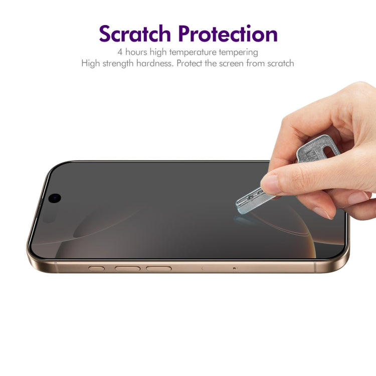 For iPhone 16 Pro ENKAY Easy Install Anti-peeping Privacy Full Screen Tempered Glass Film - iPhone 16 Pro Tempered Glass by ENKAY | Online Shopping South Africa | PMC Jewellery | Buy Now Pay Later Mobicred