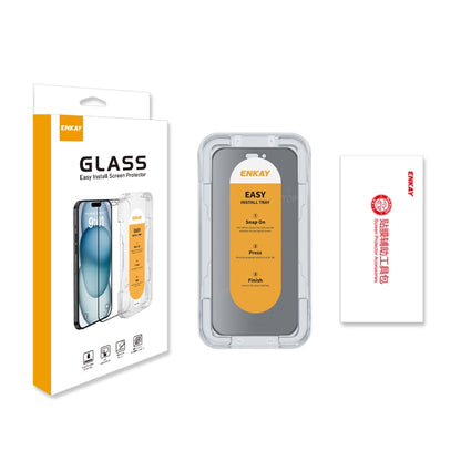 For iPhone 16 ENKAY Easy Install Anti-peeping Privacy Full Screen Tempered Glass Film - iPhone 16 Tempered Glass by ENKAY | Online Shopping South Africa | PMC Jewellery | Buy Now Pay Later Mobicred