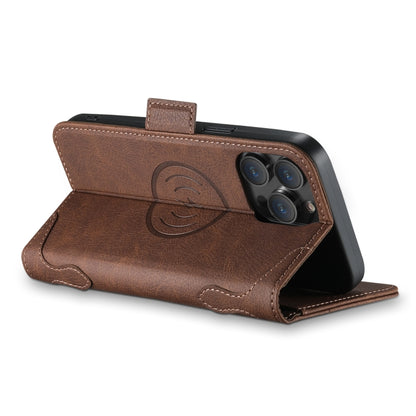 For iPhone 13 SUTENI J07 Multifunctional Horizontal Flip Magsafe Leather Phone Case(Brown) - iPhone 13 Cases by Suteni | Online Shopping South Africa | PMC Jewellery | Buy Now Pay Later Mobicred