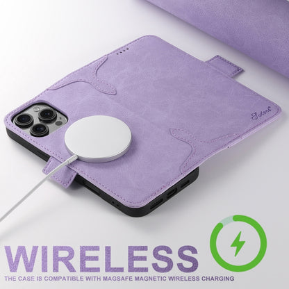 For iPhone 16 Pro SUTENI J07 Multifunctional Horizontal Flip Magsafe Leather Phone Case(Purple) - iPhone 16 Pro Cases by Suteni | Online Shopping South Africa | PMC Jewellery | Buy Now Pay Later Mobicred