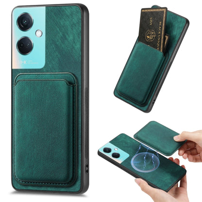 For OPPO K11 5G Retro Leather Card Bag Magnetic Phone Case(Green) - OPPO Cases by PMC Jewellery | Online Shopping South Africa | PMC Jewellery | Buy Now Pay Later Mobicred