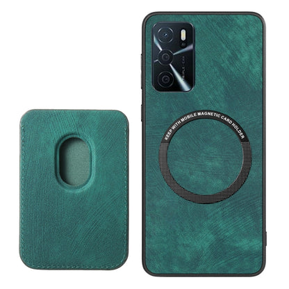 For OPPO K11X 5G Retro Leather Card Bag Magnetic Phone Case(Green) - OPPO Cases by PMC Jewellery | Online Shopping South Africa | PMC Jewellery | Buy Now Pay Later Mobicred