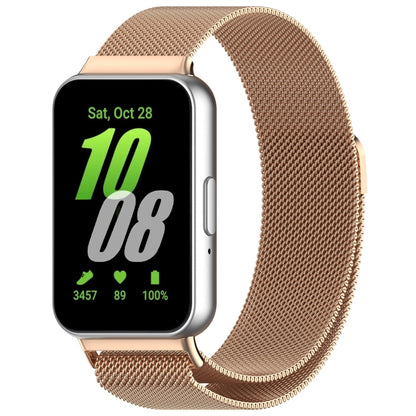 For Samsung Galaxy Fit 3 Milanese Metal Steel Mesh Watch Band(Rose Gold) - Watch Bands by PMC Jewellery | Online Shopping South Africa | PMC Jewellery