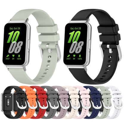 For Samsung Galaxy Fit 3 SM-R390 Metal Connector Liquid Glossy Silicone Watch Band(Starlight) - Watch Bands by PMC Jewellery | Online Shopping South Africa | PMC Jewellery