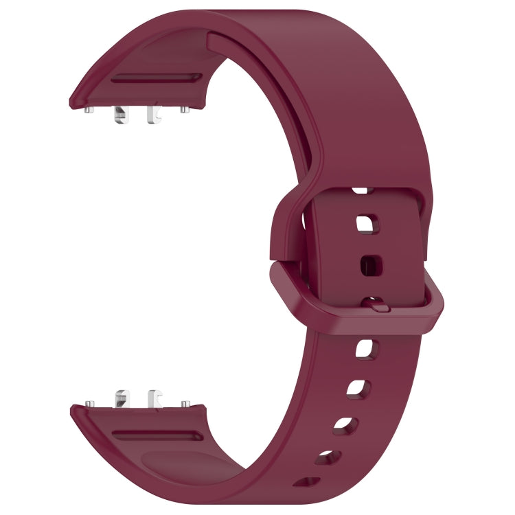 For Samsung Galaxy Fit 3 SM-R390 Solid Color Buckle Silicone Watch Band(Wine Red) - Watch Bands by PMC Jewellery | Online Shopping South Africa | PMC Jewellery