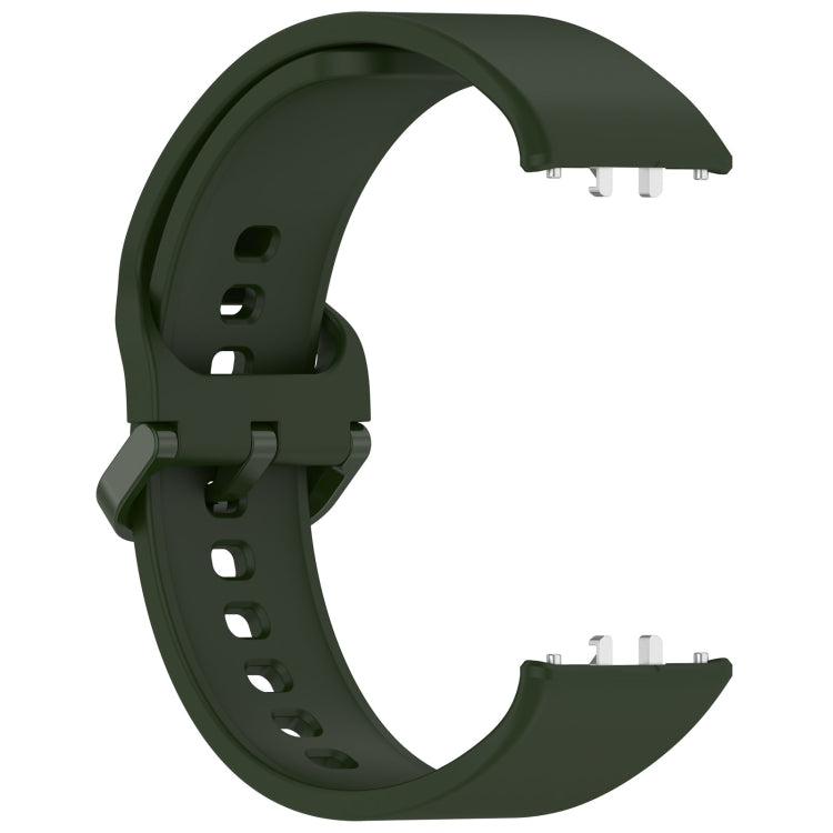 For Samsung Galaxy Fit 3 SM-R390 Solid Color Buckle Silicone Watch Band(Dark Green) - Watch Bands by PMC Jewellery | Online Shopping South Africa | PMC Jewellery