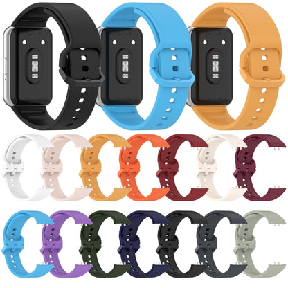 For Samsung Galaxy Fit 3 SM-R390 Solid Color Buckle Silicone Watch Band(Orange) - Watch Bands by PMC Jewellery | Online Shopping South Africa | PMC Jewellery