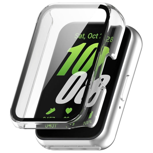 For Samsung Galaxy Fit 3 SM-R390 PC + Tempered Glass Film Integrated Watch Protective Case(Transparent) - Watch Cases by PMC Jewellery | Online Shopping South Africa | PMC Jewellery