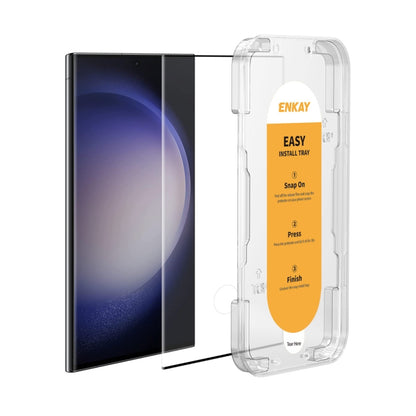 For Samsung Galaxy S23 Ultra 5G ENKAY Easy Install Hot Bending Side Glue Tempered Glass Film - Galaxy S23 Ultra 5G Tempered Glass by ENKAY | Online Shopping South Africa | PMC Jewellery