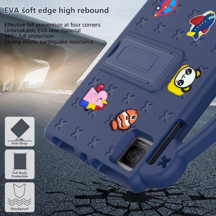 For Blackview Oscal Pad 15 2023 10.36/Tab 11 Handle Kickstand Children EVA Shockproof Tablet Case(Navy Blue) - Others by PMC Jewellery | Online Shopping South Africa | PMC Jewellery | Buy Now Pay Later Mobicred