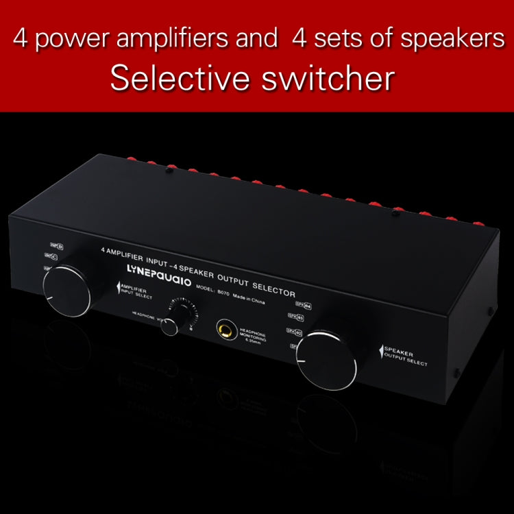 B070 4 Input 4 Ooutput Power Amplifier Speaker Selector Switcher Speaker Comparator -  by PMC Jewellery | Online Shopping South Africa | PMC Jewellery | Buy Now Pay Later Mobicred