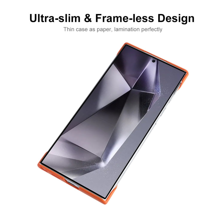 For Samsung Galaxy S24 Ultra 5G ENKAY Matte Frameless Hard PC Case(Orange) - Galaxy S24 Ultra 5G Cases by ENKAY | Online Shopping South Africa | PMC Jewellery | Buy Now Pay Later Mobicred