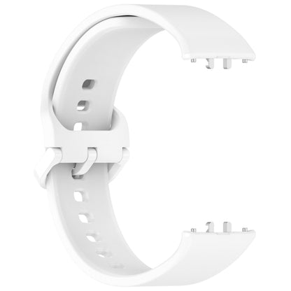 For Samsung Galaxy Fit 3 Solid Color Colorful Buckle Silicone Watch Band(White) - Watch Bands by PMC Jewellery | Online Shopping South Africa | PMC Jewellery