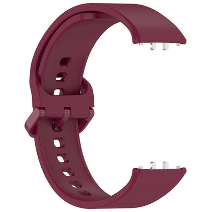 For Samsung Galaxy Fit 3 Solid Color Colorful Buckle Silicone Watch Band(Wine Red) - Watch Bands by PMC Jewellery | Online Shopping South Africa | PMC Jewellery