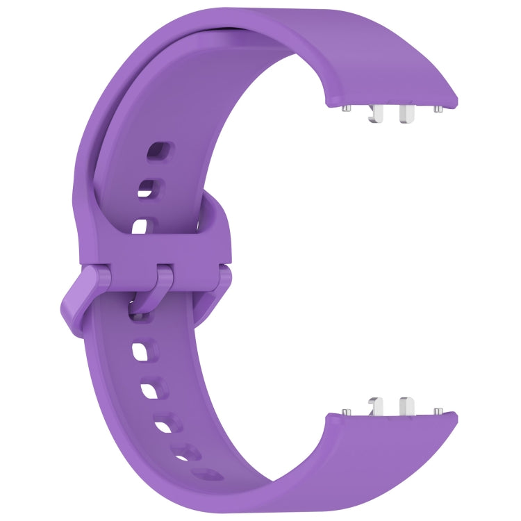 For Samsung Galaxy Fit 3 Solid Color Colorful Buckle Silicone Watch Band(Purple) - Watch Bands by PMC Jewellery | Online Shopping South Africa | PMC Jewellery