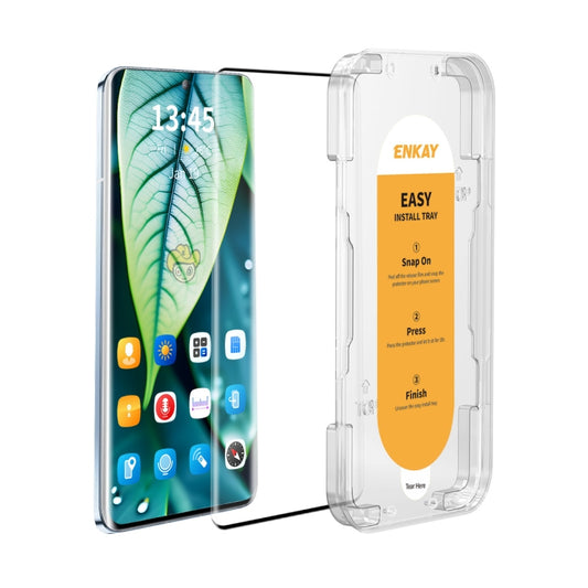 For Realme 12 Pro / 12 Pro+ ENKAY Easy Install Hot Bending Full Coverage Side Glue Tempered Glass Film - Realme Tempered Glass by ENKAY | Online Shopping South Africa | PMC Jewellery | Buy Now Pay Later Mobicred