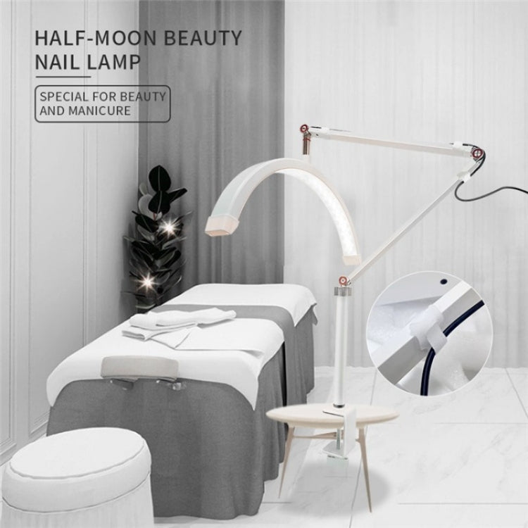 HD-M3X For Eyelash Extensions / Tattoo / Nail Art Lighting Lamp 16 inch Clip-on Half Moon Desk Lamp(EU Plug) - Selfie Light by PMC Jewellery | Online Shopping South Africa | PMC Jewellery | Buy Now Pay Later Mobicred