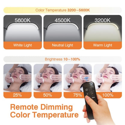 HD-G63X Floor Standing Remote Dimming LED Moon Lamp Manicure Eyelash Beauty Lamp(EU Plug) - Selfie Light by PMC Jewellery | Online Shopping South Africa | PMC Jewellery | Buy Now Pay Later Mobicred