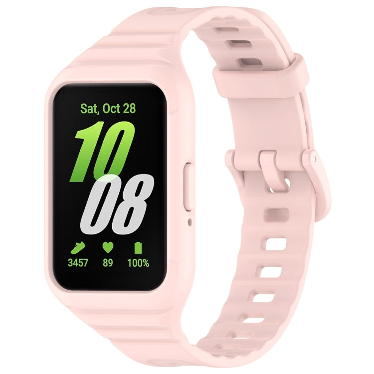 For Samsung Galaxy Fit 3 Integrated TPU Watch Band(Pink) - Watch Bands by PMC Jewellery | Online Shopping South Africa | PMC Jewellery