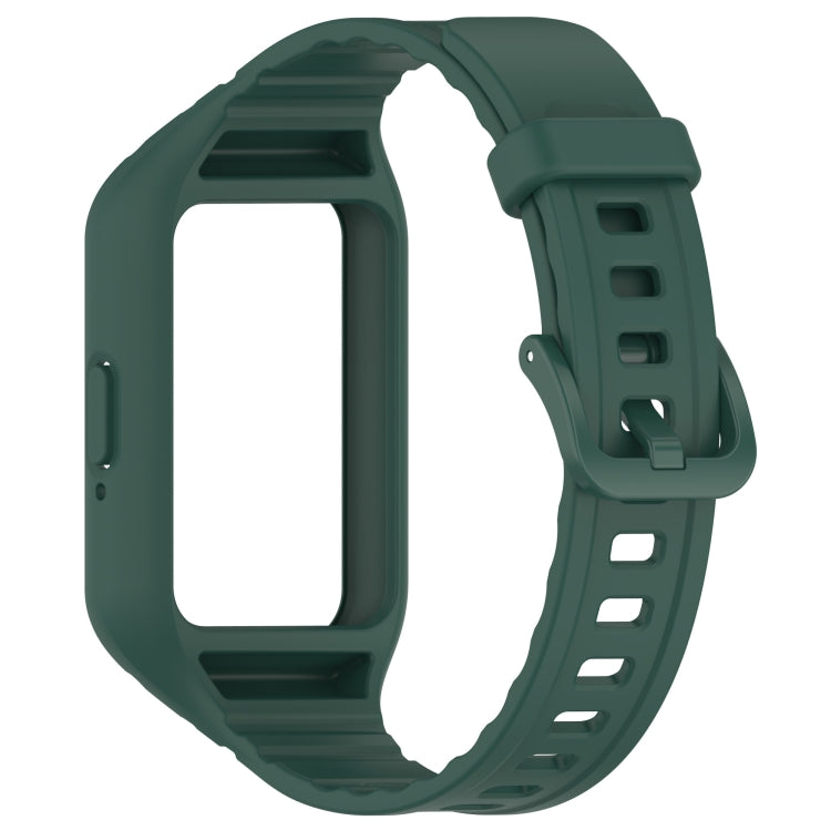 For Samsung Galaxy Fit 3 Integrated TPU Watch Band(Dark Green) - Watch Bands by PMC Jewellery | Online Shopping South Africa | PMC Jewellery