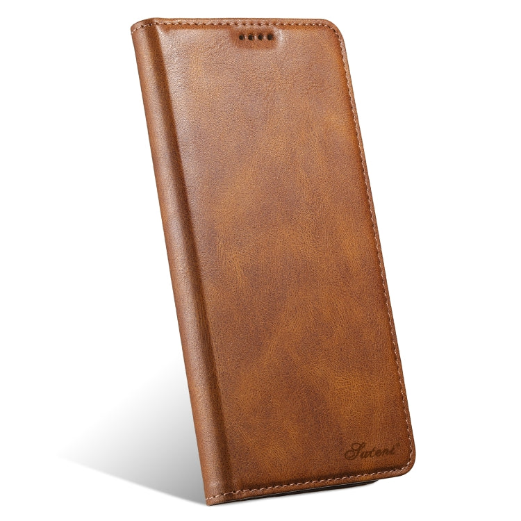 For Samsung Galaxy S24 Ultra 5G Suteni J02 Oil Wax Wallet Leather Phone Case(Brown) - Galaxy S24 Ultra 5G Cases by Suteni | Online Shopping South Africa | PMC Jewellery | Buy Now Pay Later Mobicred