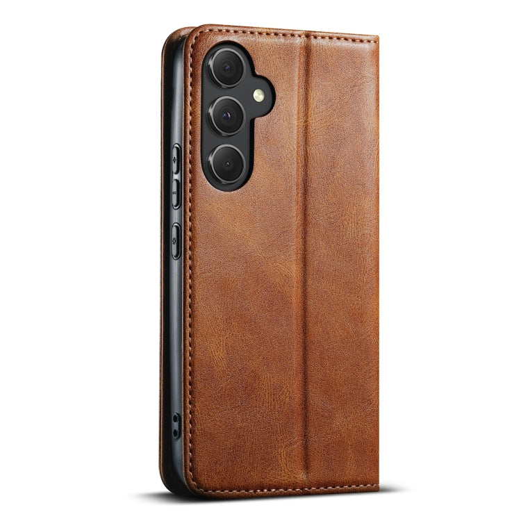 For Samsung Galaxy S24 5G Suteni J02 Oil Wax Wallet Leather Phone Case(Brown) - Galaxy S24 5G Cases by Suteni | Online Shopping South Africa | PMC Jewellery | Buy Now Pay Later Mobicred