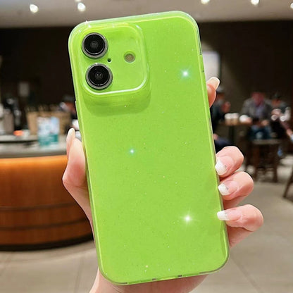 For iPhone 16 Plus Jelly Glitter Solid Color TPU Phone Case(Fluorescent Green) - iPhone 16 Plus Cases by PMC Jewellery | Online Shopping South Africa | PMC Jewellery | Buy Now Pay Later Mobicred