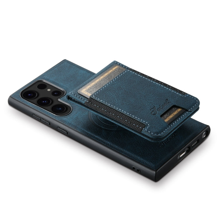 For Samsung Galaxy S24 Ultra 5G Suteni H17 Litchi Texture Leather Detachable Wallet Phone Case(Blue) - Galaxy S24 Ultra 5G Cases by Suteni | Online Shopping South Africa | PMC Jewellery | Buy Now Pay Later Mobicred