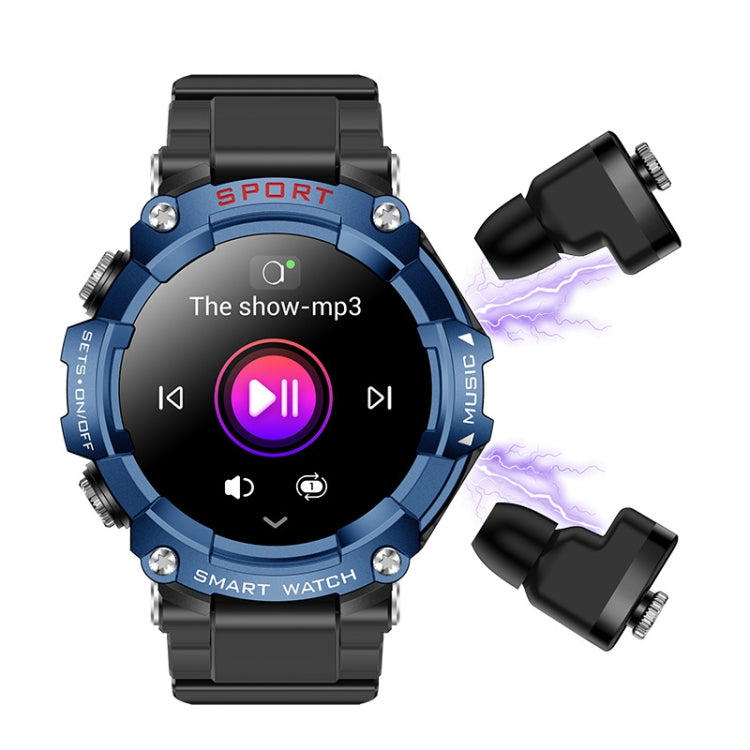 T96 1.52 inch Amoled Screen 2 in 1 Bluetooth Earphone Smart Watch(Blue) - Smart Watches by PMC Jewellery | Online Shopping South Africa | PMC Jewellery