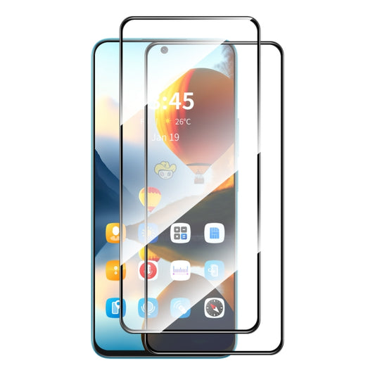 For OPPO Reno11 F 2pcs ENKAY Full Glue High Aluminum-silicon Tempered Glass Film - Reno11 F Tempered Glass by ENKAY | Online Shopping South Africa | PMC Jewellery | Buy Now Pay Later Mobicred