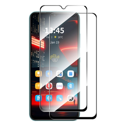 For OPPO A16e 2pcs ENKAY Full Glue High Aluminum-silicon Tempered Glass Film - OPPO Tempered Glass by ENKAY | Online Shopping South Africa | PMC Jewellery | Buy Now Pay Later Mobicred